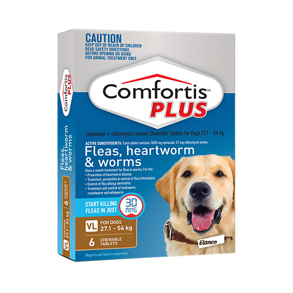 Buy Comfortis Plus Brown Chews for Very Large Dogs - 6 ...