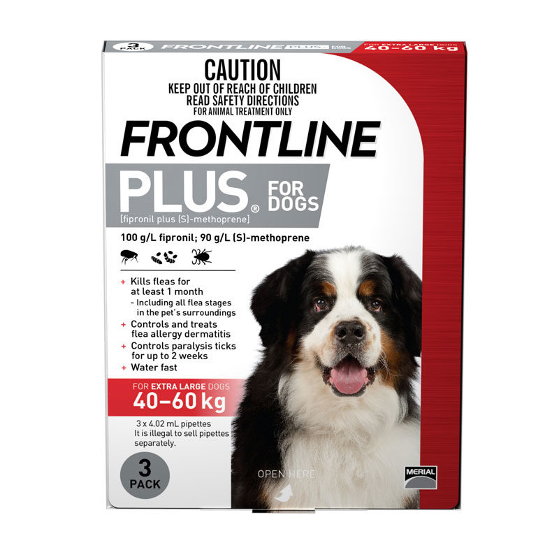 Frontline Plus Red Spot-On for Extra Large Dogs - 3 Pack 1