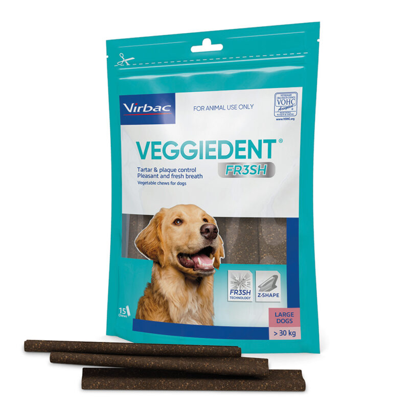 VeggieDent FR3SH Dental Chews for Large Dogs - 15 Pack 1
