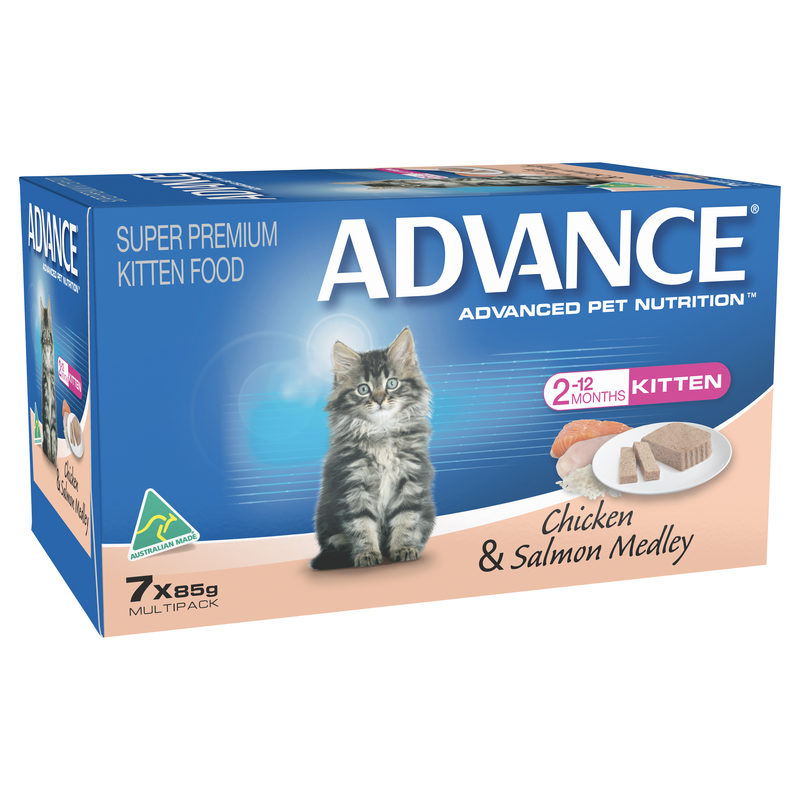 Advance Kitten Chicken & Salmon Medley 85g x 7 cans 1